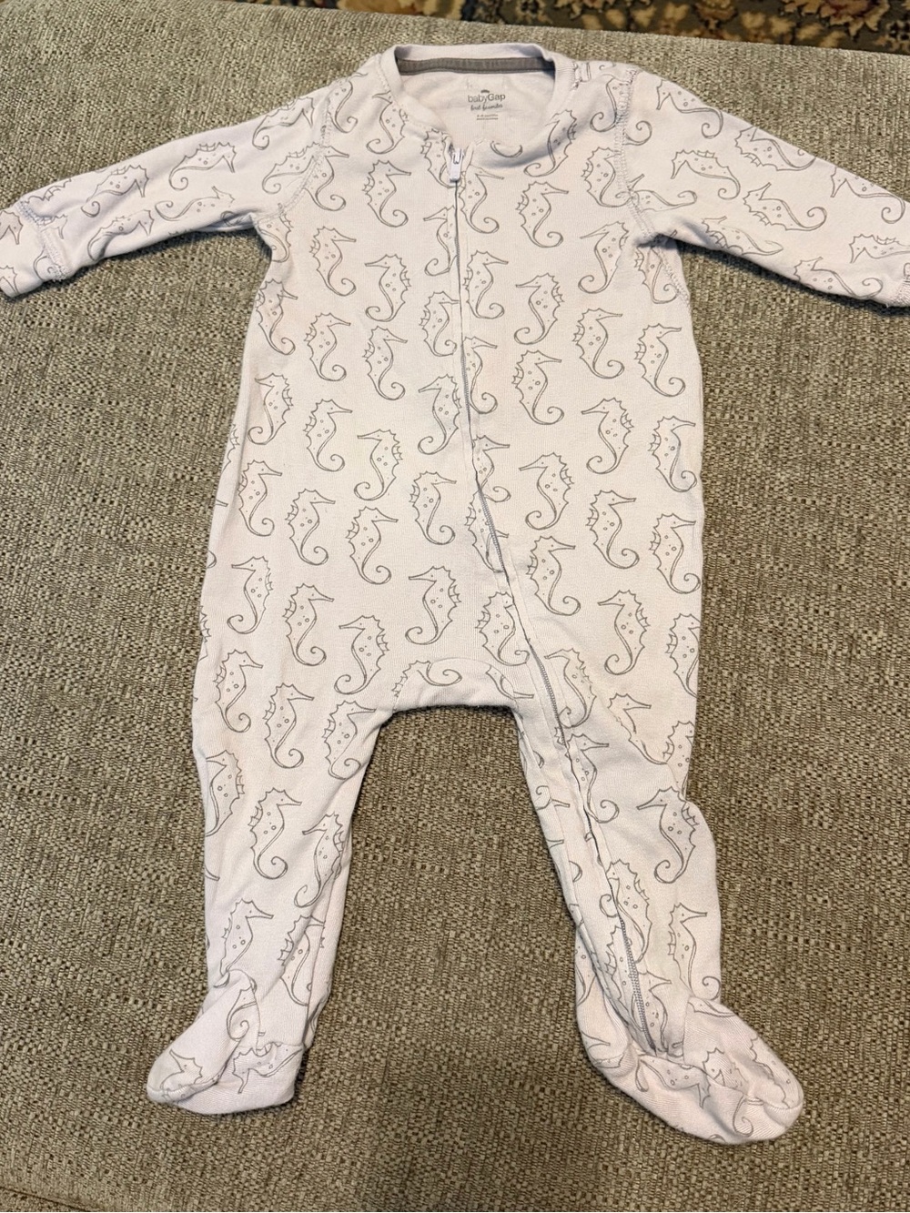 GAP Light Pink Seahorse Footed One-Piece